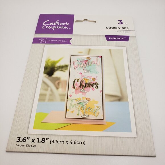 Crafters Campanion Good Vibes Metal Dies - Picture 1 of 4